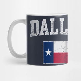 Dallas Texas Flag Vintage Fade Mug